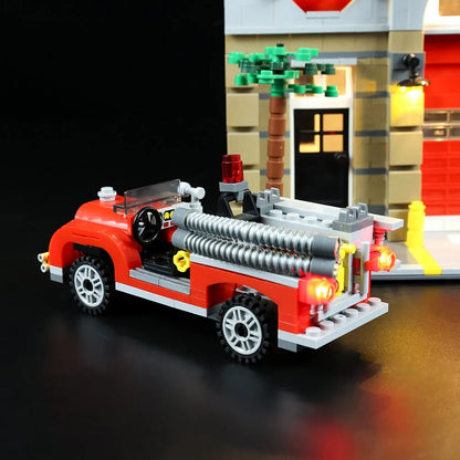 YEBRICKS LED Light Kit for Creator 10197 The Fire Brigade (Lights Only), Model L-10197