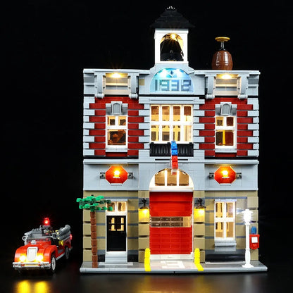 YEBRICKS LED Light Kit for Creator 10197 The Fire Brigade (Lights Only), Model L-10197