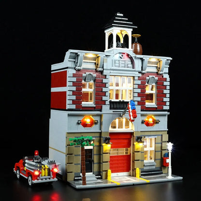 YEBRICKS LED Light Kit for Creator 10197 The Fire Brigade (Lights Only), Model L-10197
