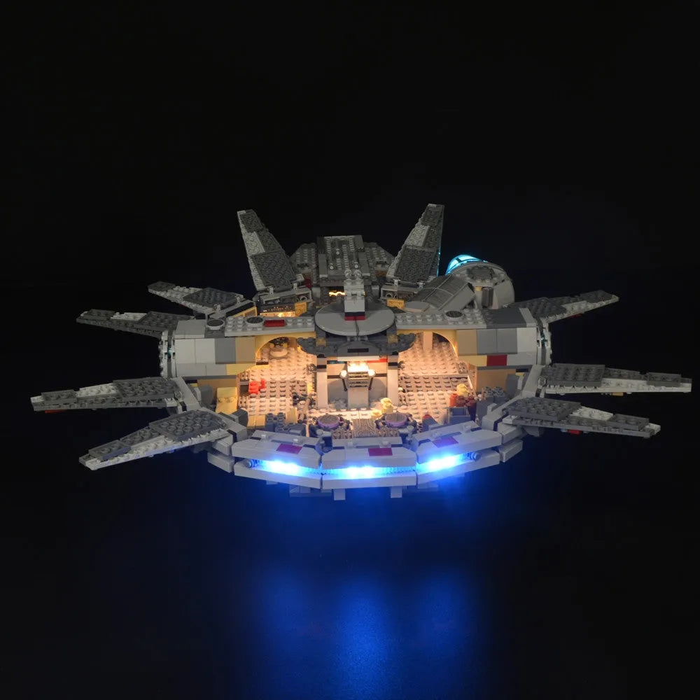 YEBRICKS LED Light Kit for Star Wars 75105 Millennium Falcon (Lights Only), Model L-75105