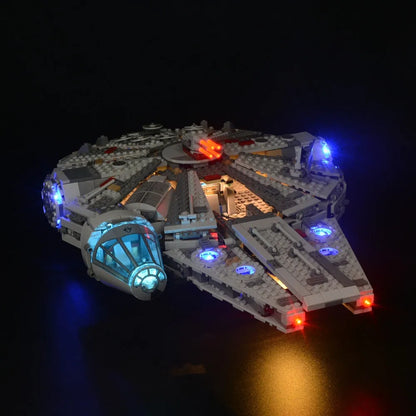 YEBRICKS LED Light Kit for Star Wars 75105 Millennium Falcon (Lights Only), Model L-75105