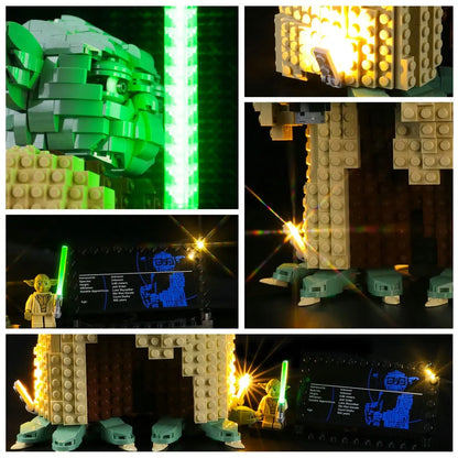 YEBRICKS LED Light Kit for Star Wars 75255 The Yoda (Lights Only), Model L-75255