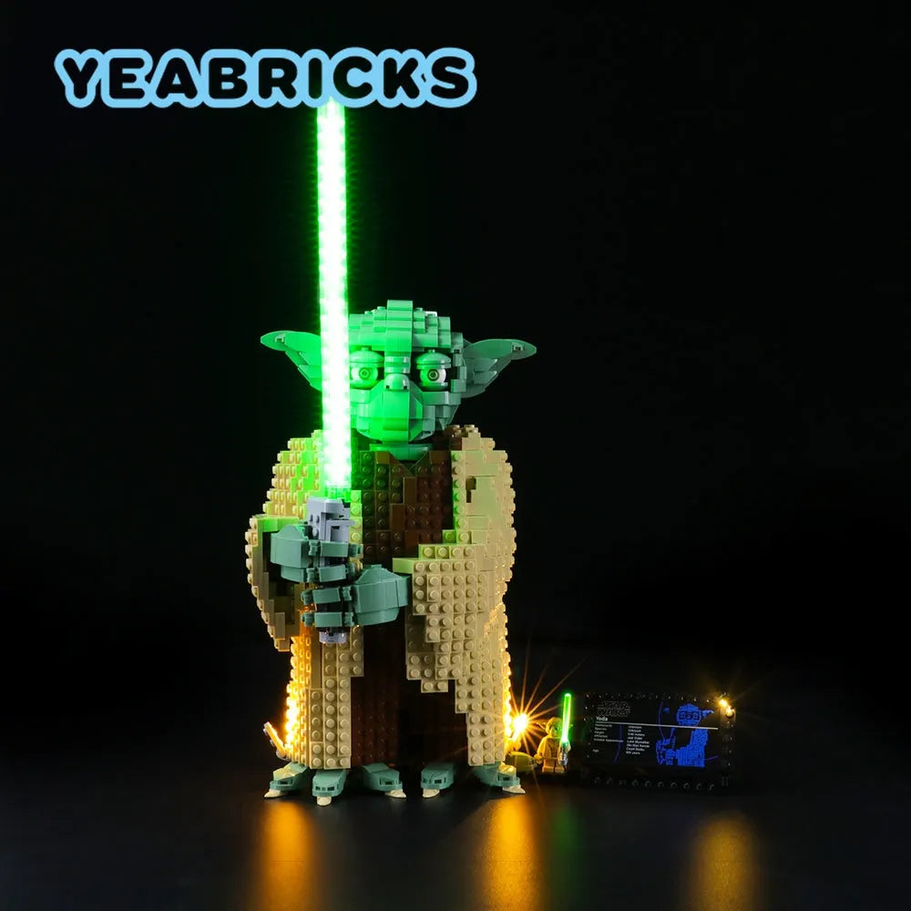 YEBRICKS LED Light Kit for Star Wars 75255 The Yoda (Lights Only), Model L-75255