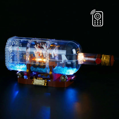 YEBRICKS LED Light Kit for 21313 The Ship In A Bottle (Lights Only), Model L-21313