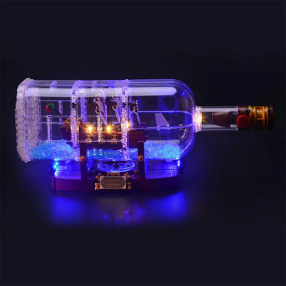 YEBRICKS LED Light Kit for 21313 The Ship In A Bottle (Lights Only), Model L-21313
