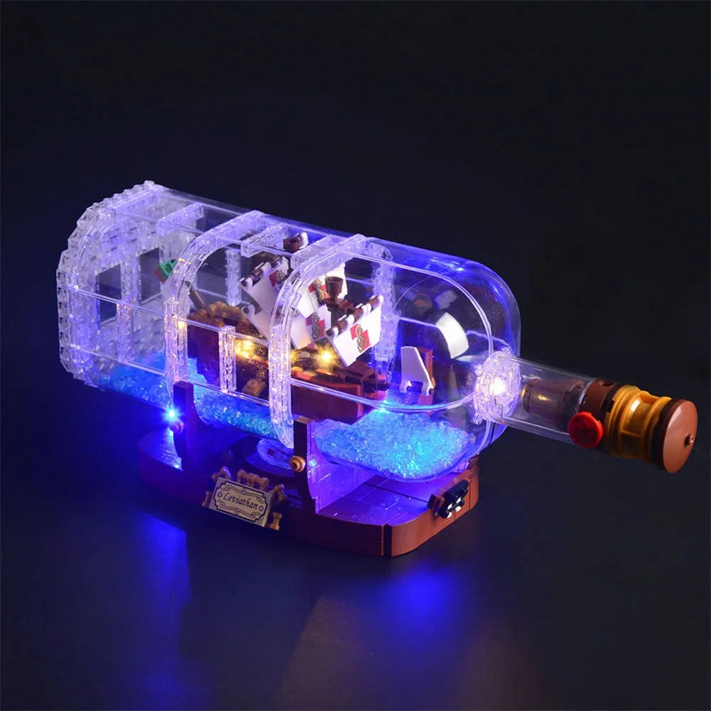 YEBRICKS LED Light Kit for 21313 The Ship In A Bottle (Lights Only), Model L-21313
