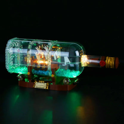YEBRICKS LED Light Kit for 21313 The Ship In A Bottle (Lights Only), Model L-21313