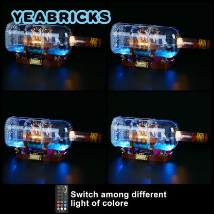 YEBRICKS LED Light Kit for 21313 The Ship In A Bottle (Lights Only), Model L-21313