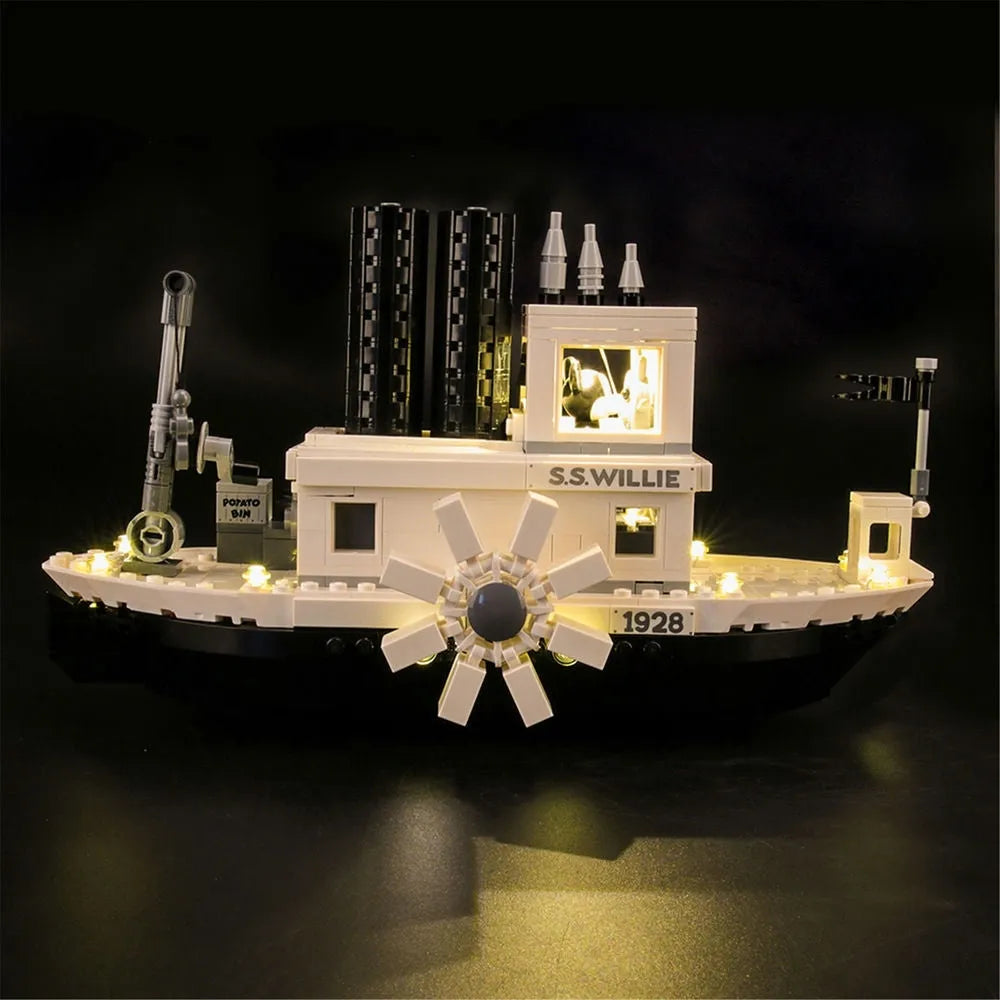 YEBRICKS LED Light Kit for 21317 Steamboat Willie (Lights Only), Model L-21317