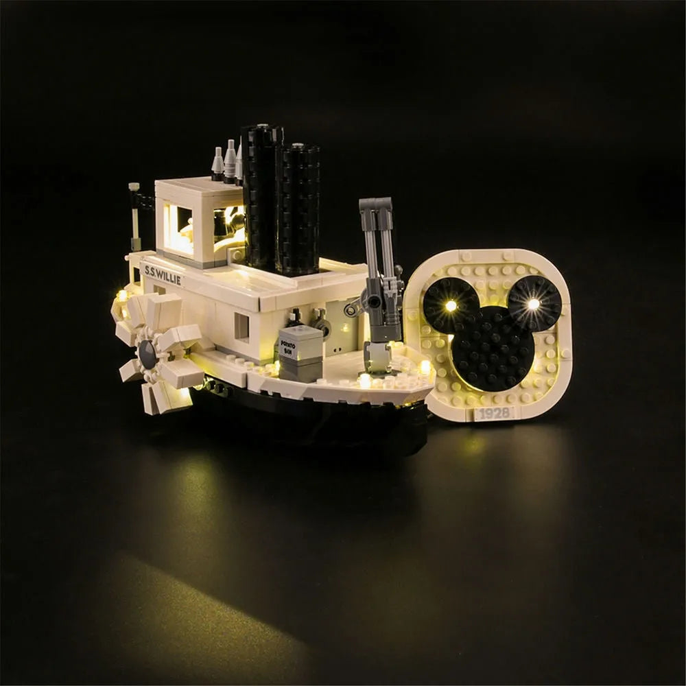YEBRICKS LED Light Kit for 21317 Steamboat Willie (Lights Only), Model L-21317