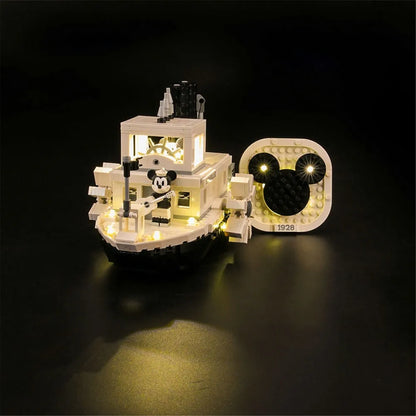 YEBRICKS LED Light Kit for 21317 Steamboat Willie (Lights Only), Model L-21317