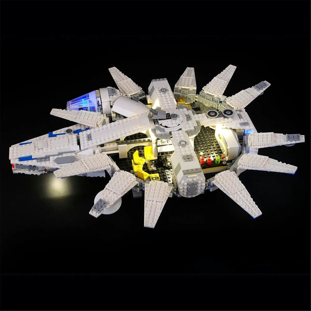 YEBRICKS LED Light Kit for 75212 Kessel Run Millennium Falcon (Lights Only), Model L-75212