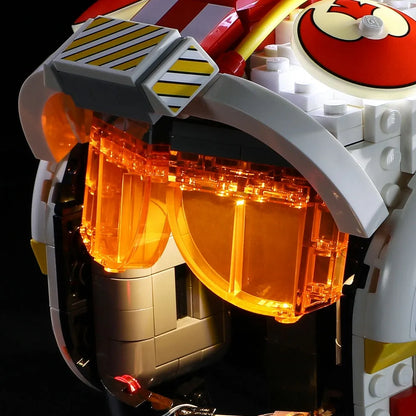 YEBRICKS LED Light Kit for 75327 The Red Five Helmet (Lights Only), Model L-75327