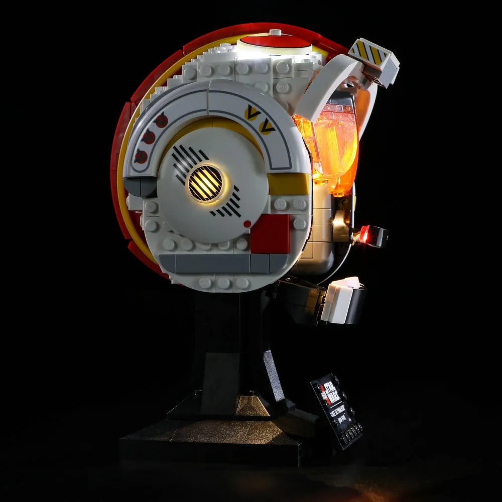 YEBRICKS LED Light Kit for 75327 The Red Five Helmet (Lights Only), Model L-75327