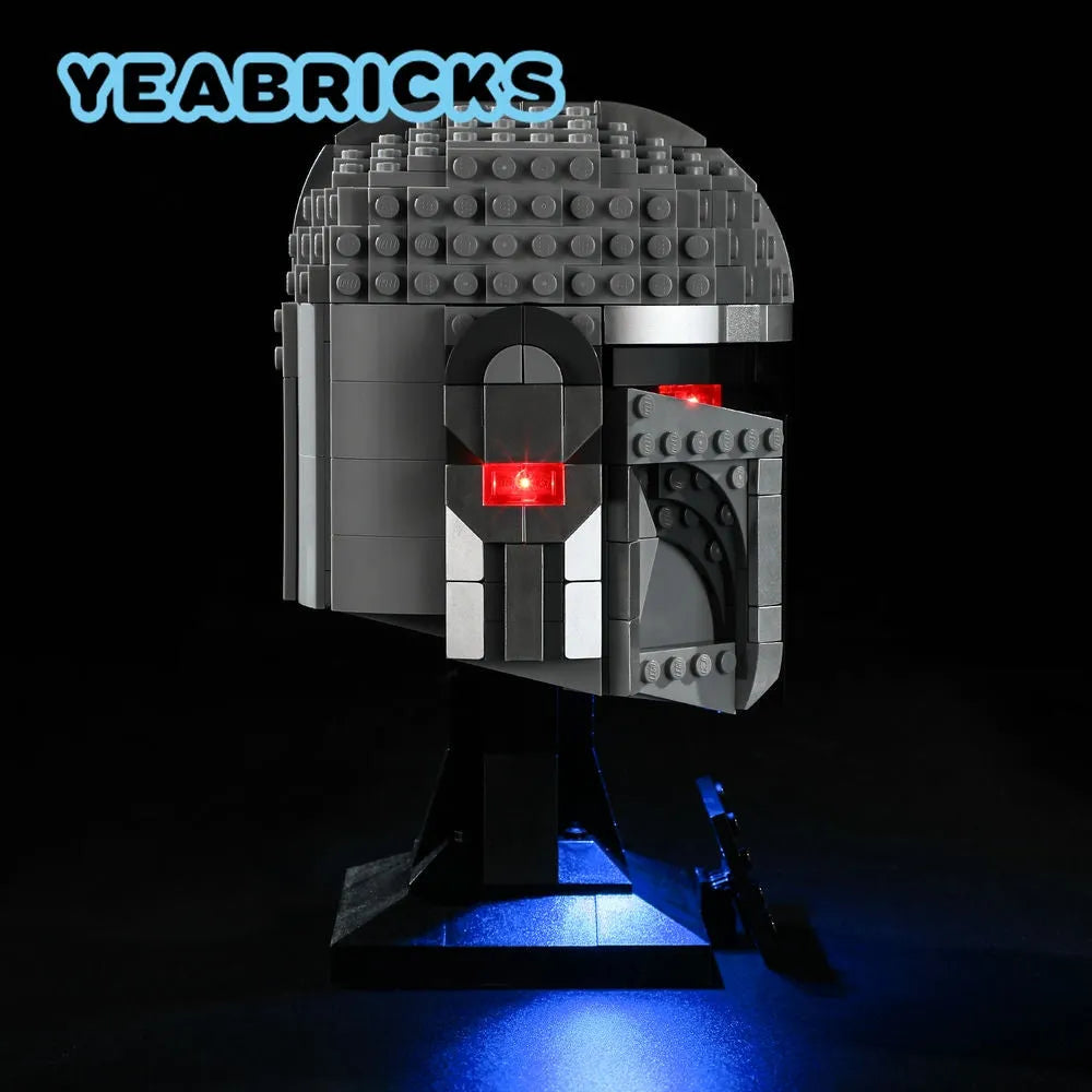 YEBRICKS LED Light Kit for 75328 Mandalorian Helmet (Lights Only), Model L-75328