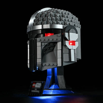 YEBRICKS LED Light Kit for 75328 Mandalorian Helmet (Lights Only), Model L-75328