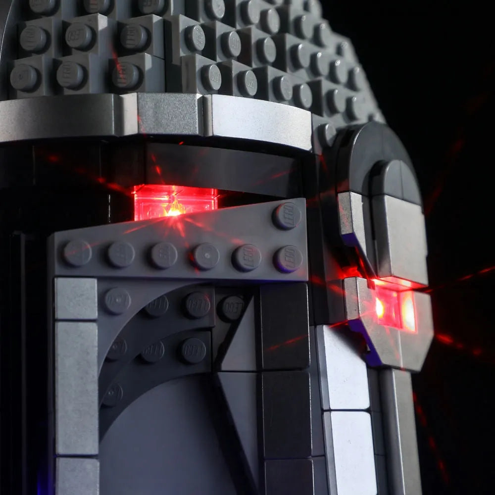 YEBRICKS LED Light Kit for 75328 Mandalorian Helmet (Lights Only), Model L-75328