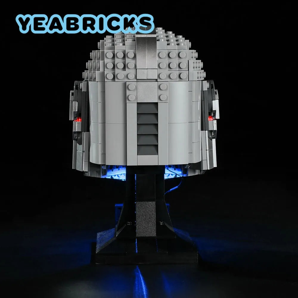 YEBRICKS LED Light Kit for 75328 Mandalorian Helmet (Lights Only), Model L-75328