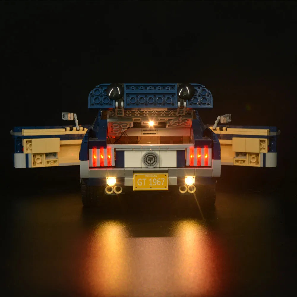 YEBRICKS LED Light Kit for 10265 The Ford Mustang (Lights Only), Model L-10265