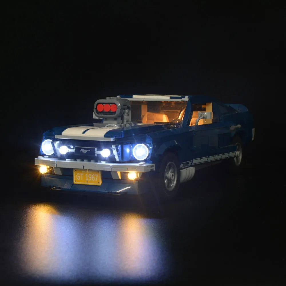 YEBRICKS LED Light Kit for 10265 The Ford Mustang (Lights Only), Model L-10265