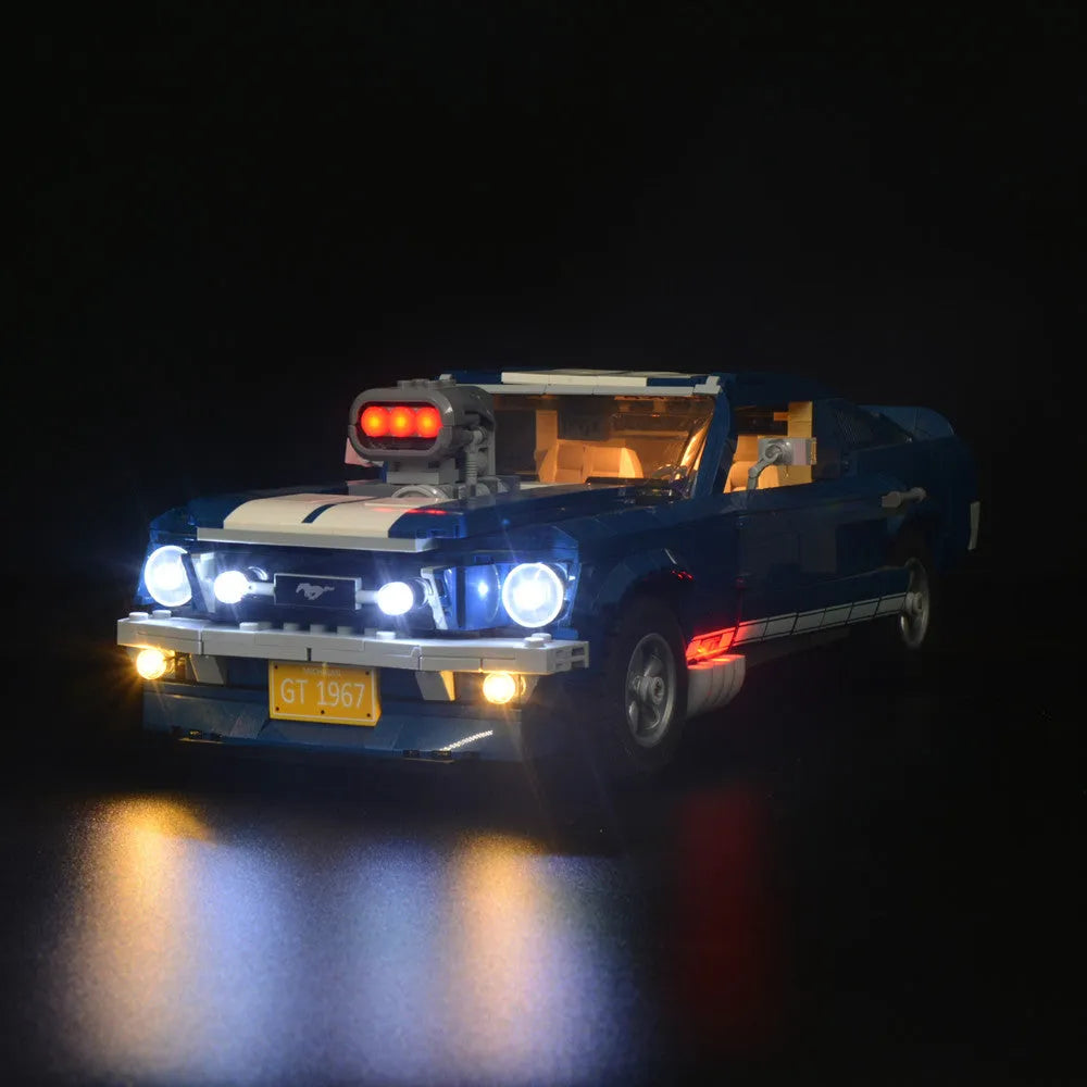 YEBRICKS LED Light Kit for 10265 The Ford Mustang (Lights Only), Model L-10265