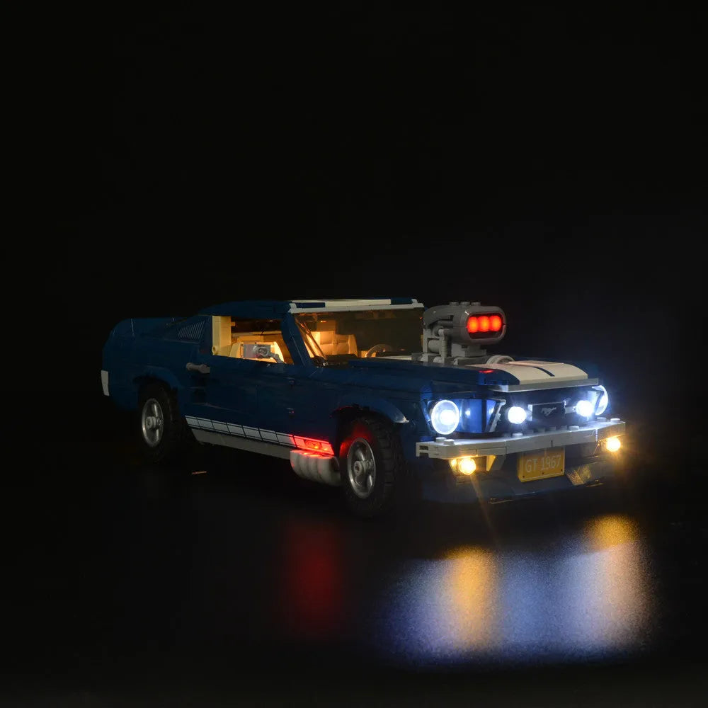 YEBRICKS LED Light Kit for 10265 The Ford Mustang (Lights Only), Model L-10265