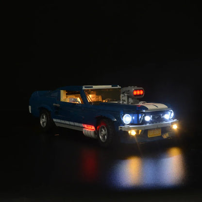 YEBRICKS LED Light Kit for 10265 The Ford Mustang (Lights Only), Model L-10265
