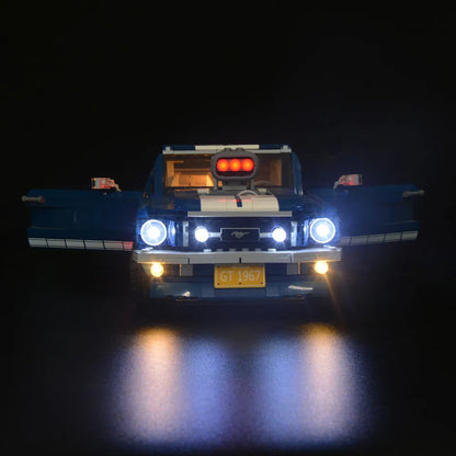 YEBRICKS LED Light Kit for 10265 The Ford Mustang (Lights Only), Model L-10265