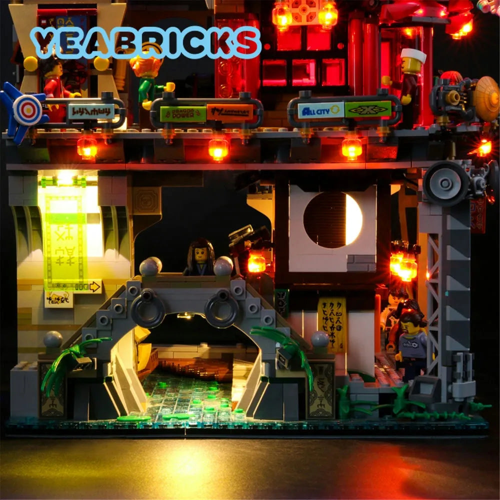 YEBRICKS LED Light Kit for 70620 The Ninjago City (Lights Only), Model L-70620