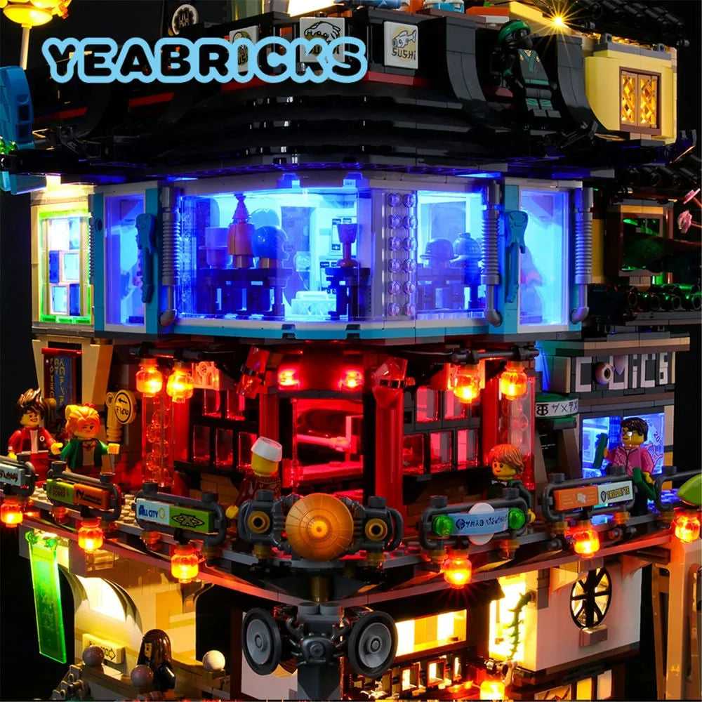 YEBRICKS LED Light Kit for 70620 The Ninjago City (Lights Only), Model L-70620