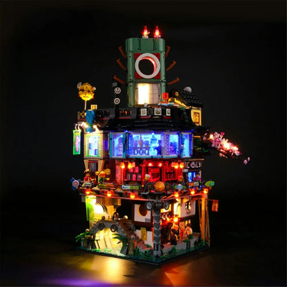 YEBRICKS LED Light Kit for 70620 The Ninjago City (Lights Only), Model L-70620