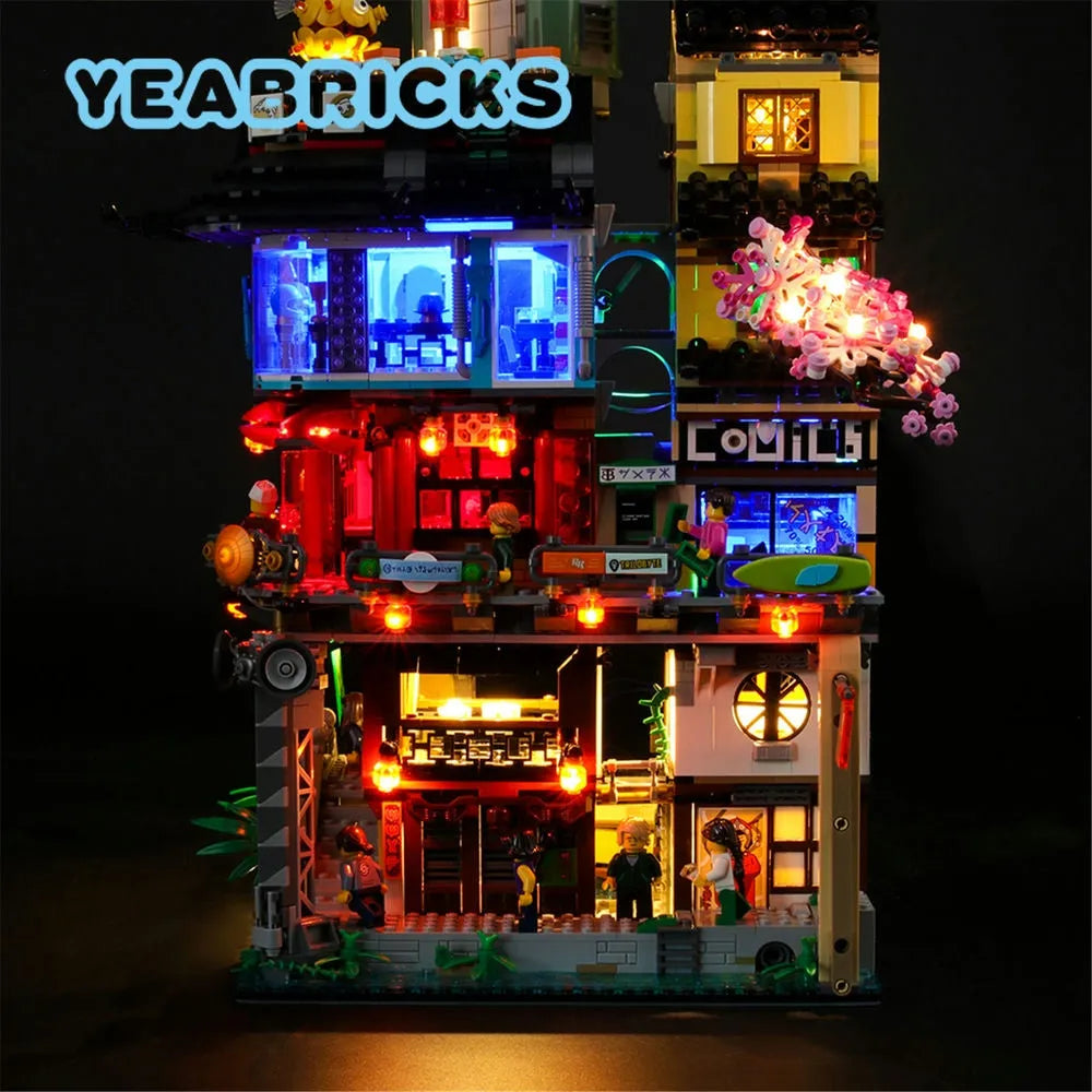 YEBRICKS LED Light Kit for 70620 The Ninjago City (Lights Only), Model L-70620