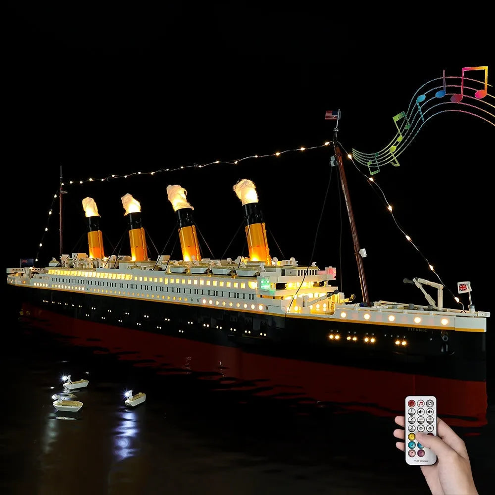 YEBRICKS LED Light Kit for Creator 10294 The Titanic (Lights Only), Model L-10294-1