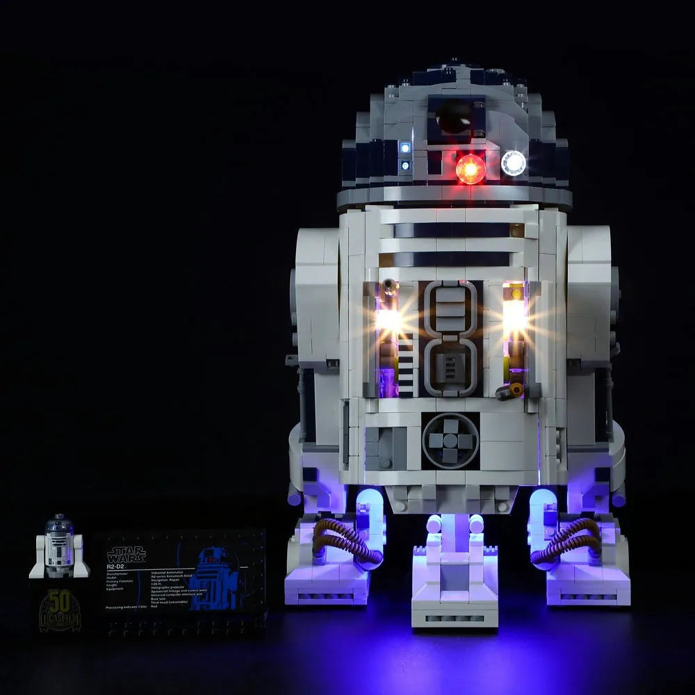 YEBRICKS LED Light Kit for Star Wars 75308 The R2-D2 (Lights Only), Model L-75308