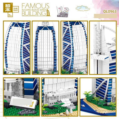 ZHEGAO MOC Building Block Set: De La Tour Hotel, Model QL0963