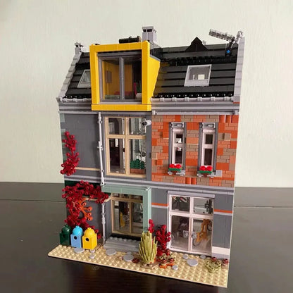 ZHEGAO MOC Building Block Set: Experts MOC MINI Bike Shop Modular, Model 00959