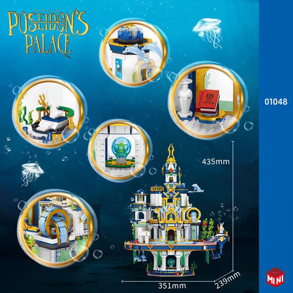 ZHEGAO MOC Building Block Set: Poseidon Palace Underwater City MINI, Model 01048
