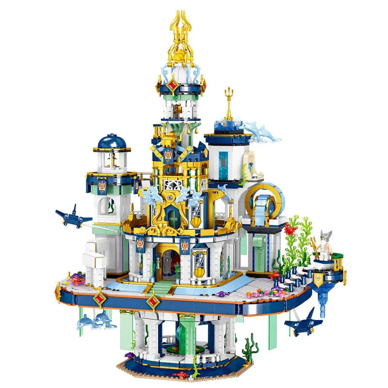 ZHEGAO MOC Building Block Set: Poseidon Palace Underwater City MINI, Model 01048