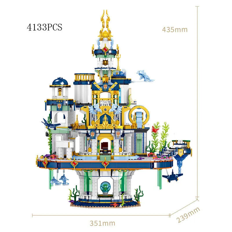 ZHEGAO MOC Building Block Set: Poseidon Palace Underwater City MINI, Model 01048