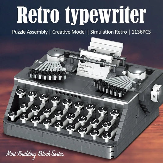 ZHEGAO MOC Building Block Set: Retro Typewriter MINI 00940