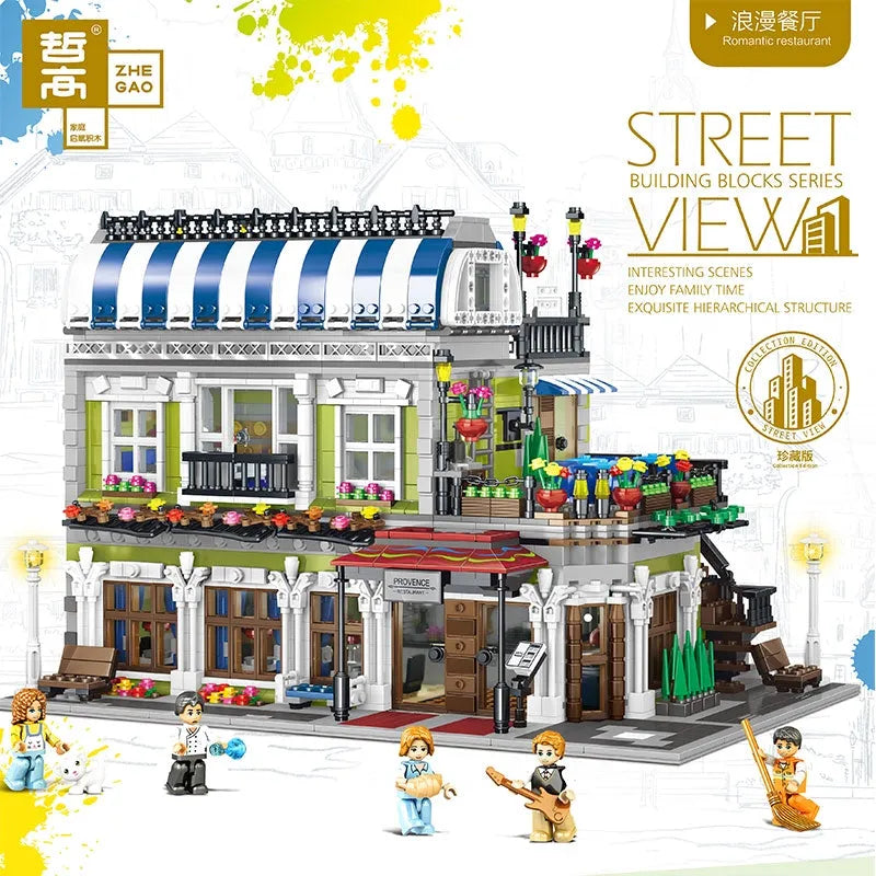 ZHEGAO MOC Building Block Set: Romantic Restaurant, Model QL-0920