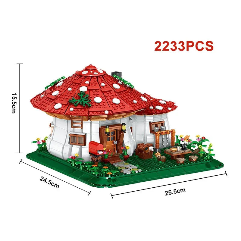 ZHEGAO MOC Building Block Set: Mushroom House MINI, Model 01016