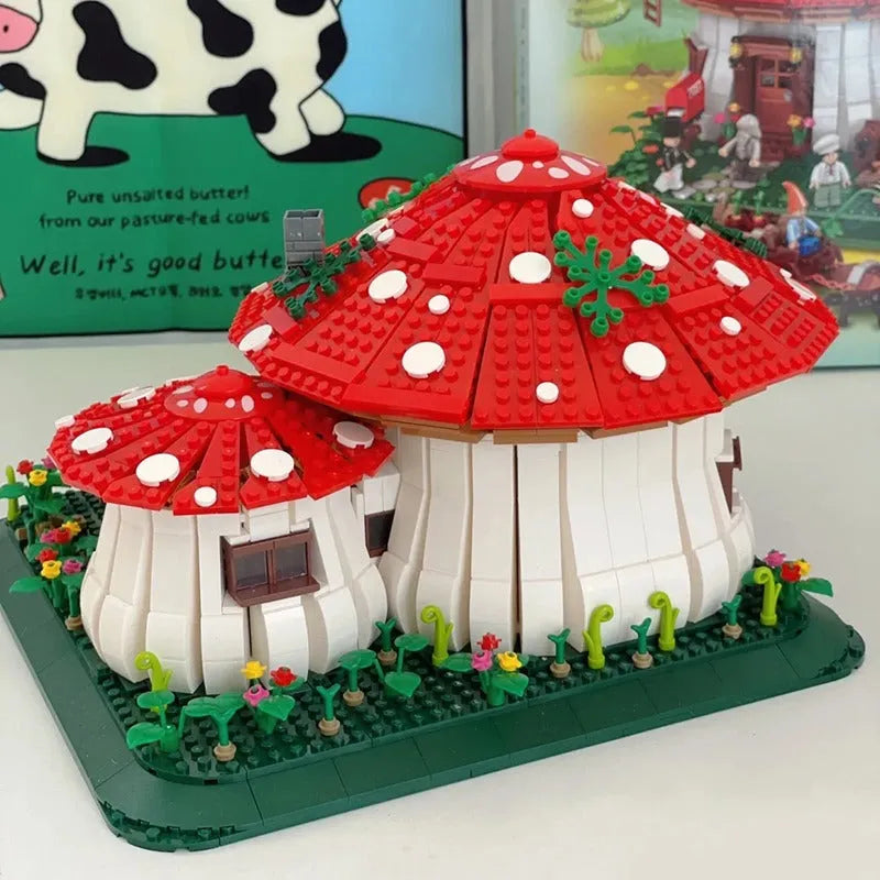 ZHEGAO MOC Building Block Set: Mushroom House MINI, Model 01016