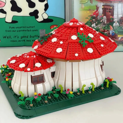 ZHEGAO MOC Building Block Set: Mushroom House MINI, Model 01016