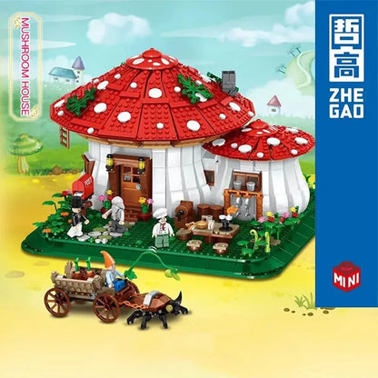 ZHEGAO MOC Building Block Set: Mushroom House MINI, Model 01016