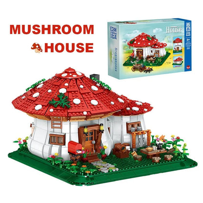 ZHEGAO MOC Building Block Set: Mushroom House MINI, Model 01016