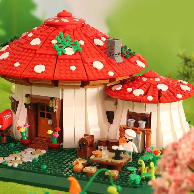ZHEGAO MOC Building Block Set: Mushroom House MINI, Model 01016