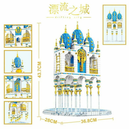 ZHEGAO MOC Building Block Set: Sky Castle with LED, Model QL-0959