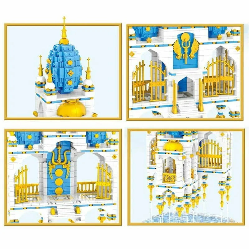 ZHEGAO MOC Building Block Set: Sky Castle with LED, Model QL-0959