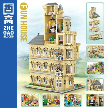 ZHEGAO MOC Building Block Set: Experts MOC Fun House MINI 01006